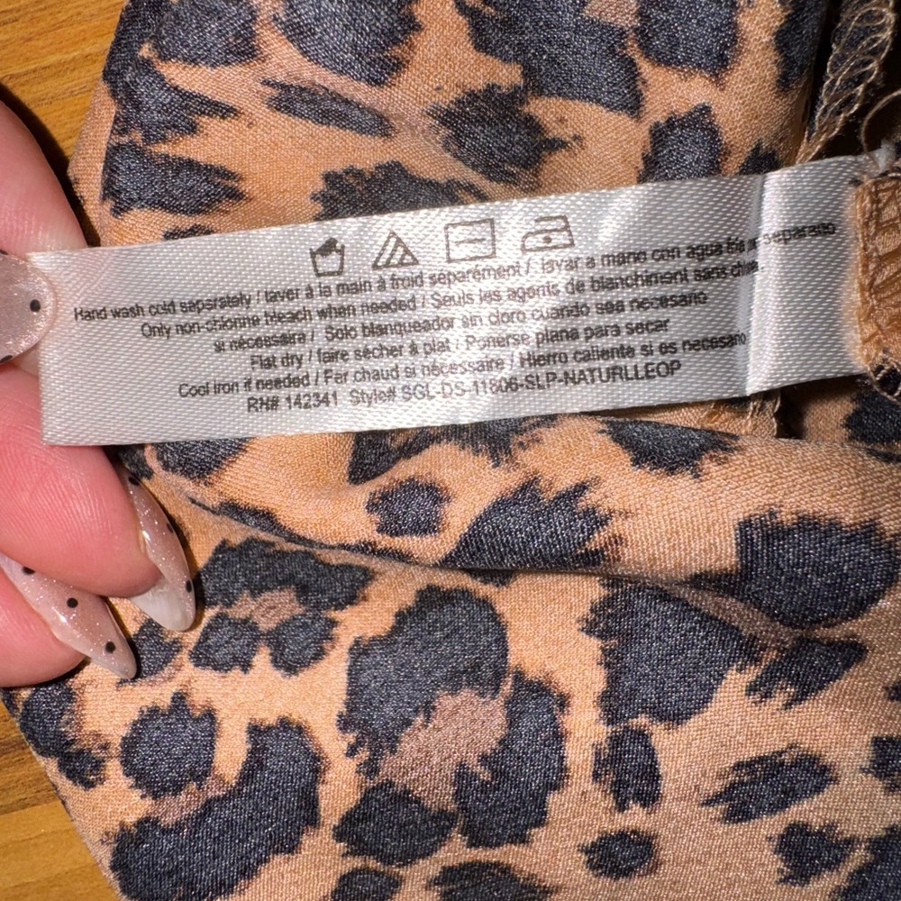 NWT Adore Me Leopard Slip Dress Mob Wife Bombshell Satin Animal Print Maxi - Picture 7 of 9